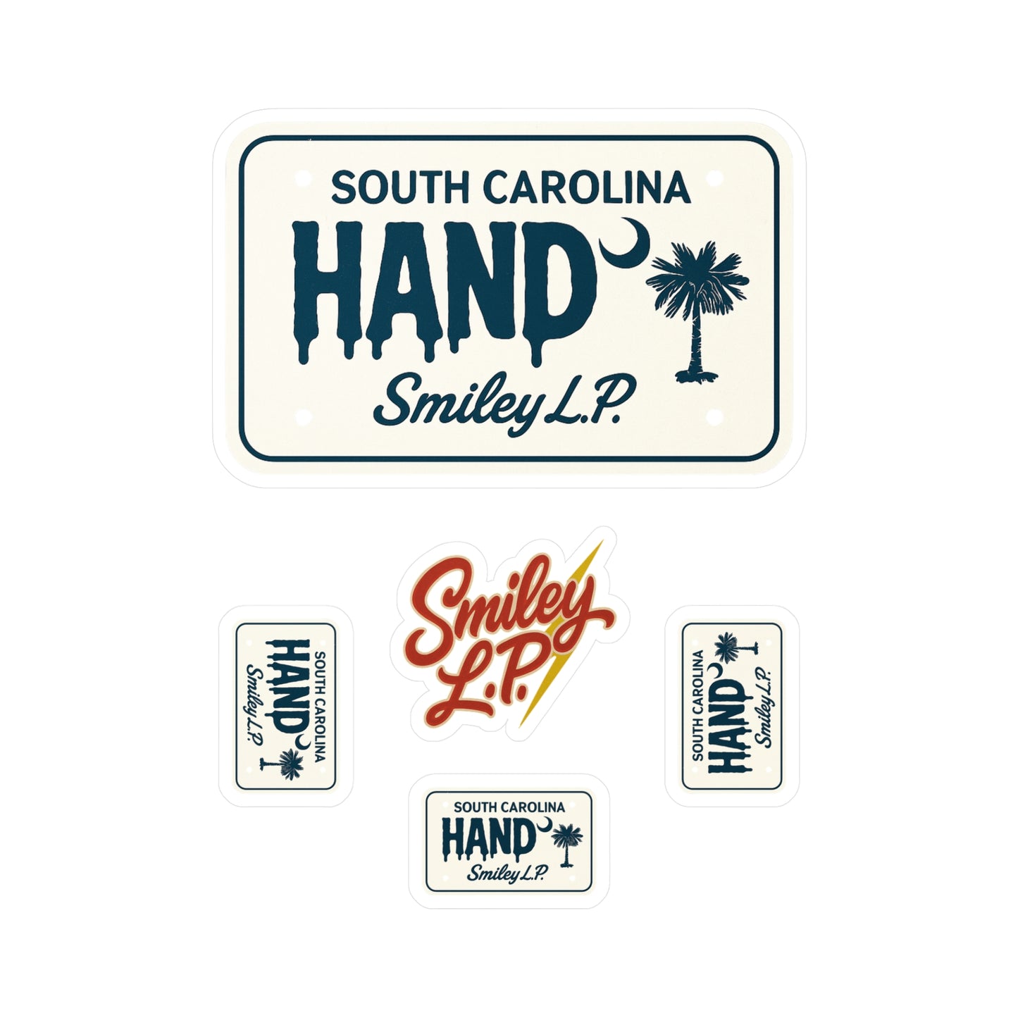 South Carolina HAND Kiss-Cut Vinyl Decals