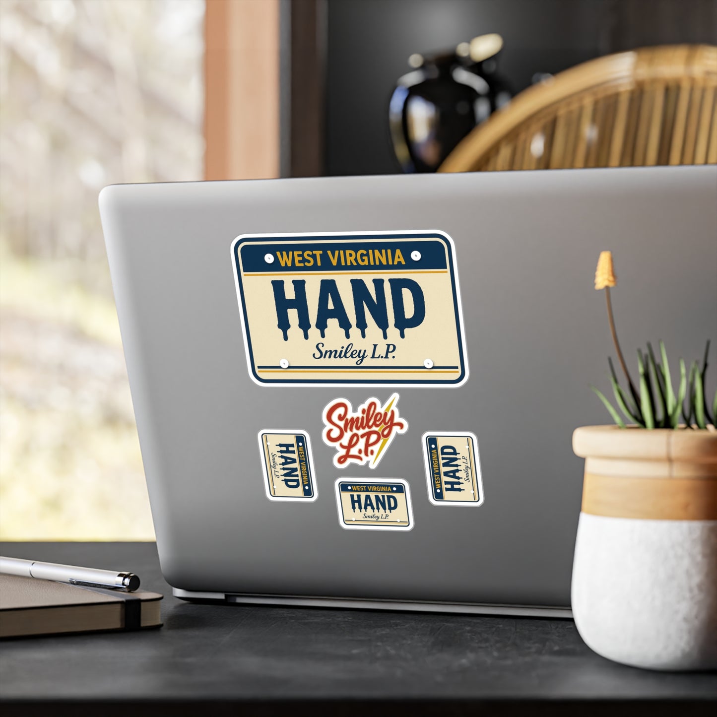 West Virginia HAND Kiss-Cut Vinyl Decals