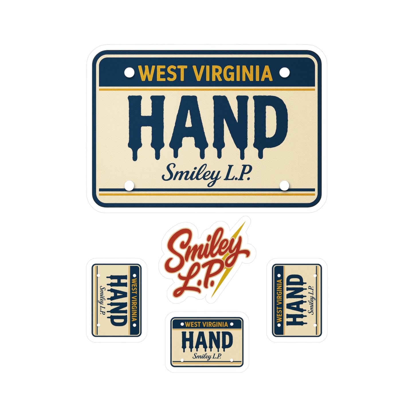 West Virginia HAND Kiss-Cut Vinyl Decals
