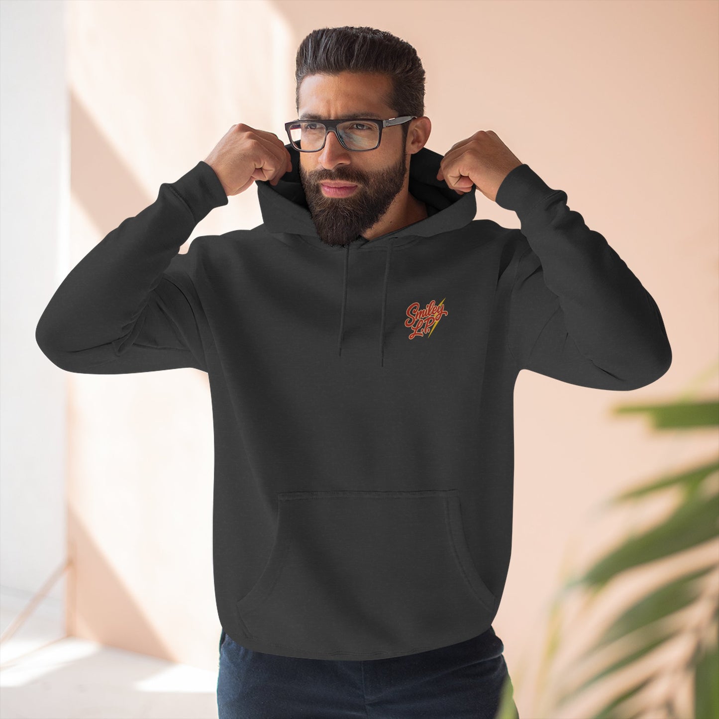 Smiley L.P. Red Bolt Hoodie