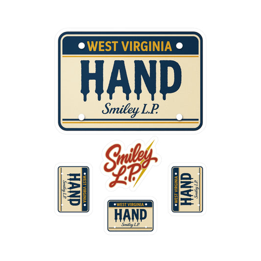 West Virginia HAND Kiss-Cut Vinyl Decals